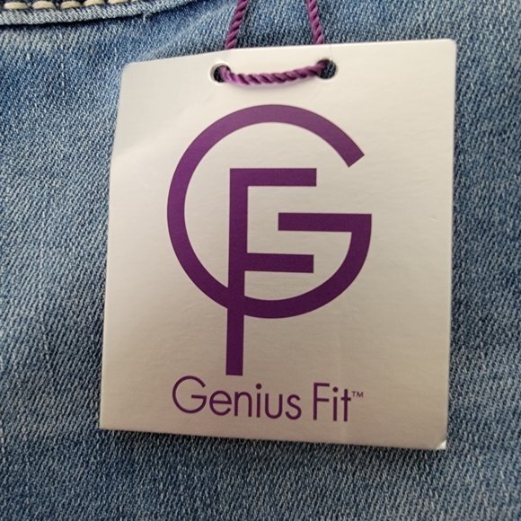 Lane Bryant Genius Fit Capri blue distressed Jean Pants Size 26 - Picture 10 of 13